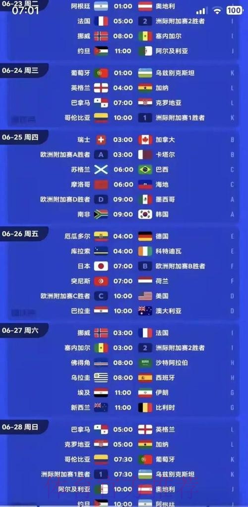 2026美加墨世界杯美国时间